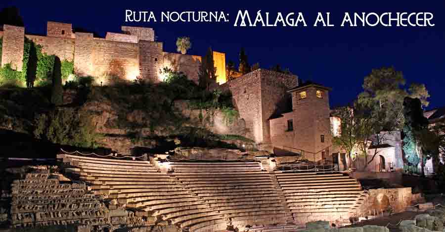 Ruta Málaga al anochecer