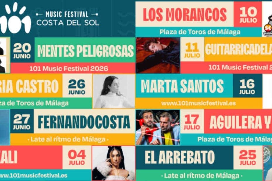 PROGRAMA Y ENTRADAS 101 MUSIC FESTIVAL MALAGA 2026