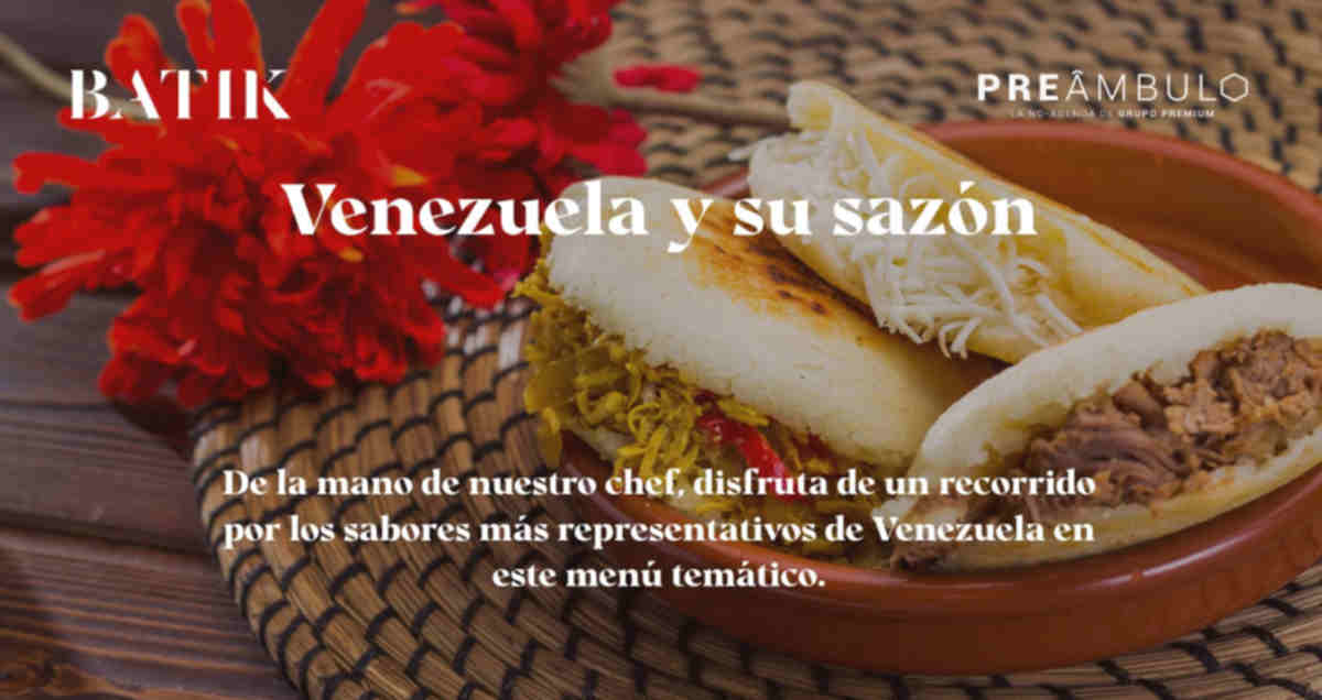 MENU VENEZUELA RESTAURANTE BATIK SEPTIEMBRE 25