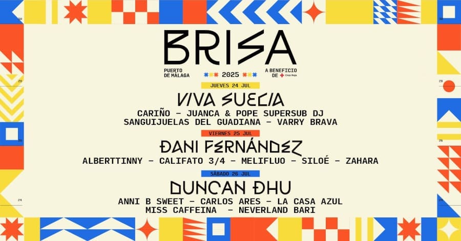 programa del FESTIVAL BRISA MÁLAGA 2025
