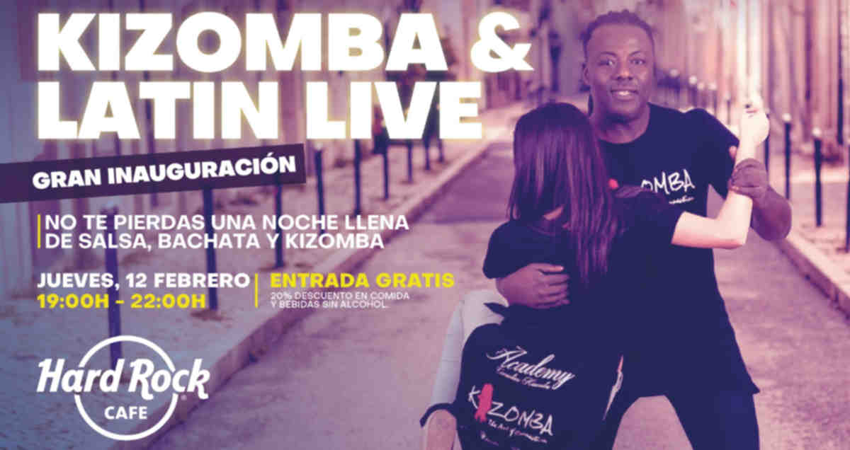 kizomba noche latina hard rock cafe malaga febrero 2026